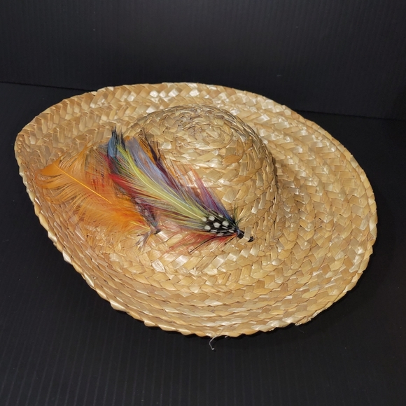 18" doll outdoor fishing outfit, straw hat, and wicker suitcase - Picture 5 of 7